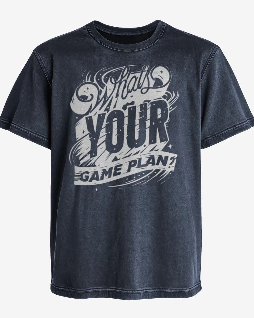 Polera desgastada Azul Marino de Whats your game plan