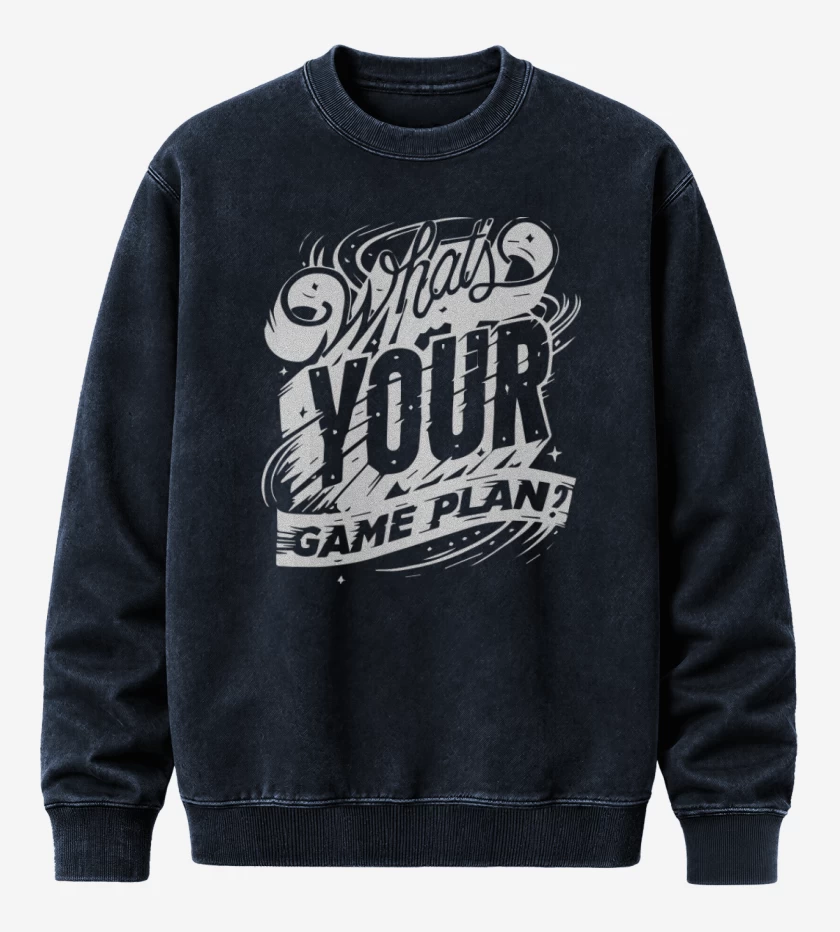 Poleron Polo Acid Wash Azul Marino de Whats your game plan