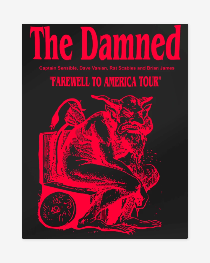 Print metalico The Damned Farewell To America