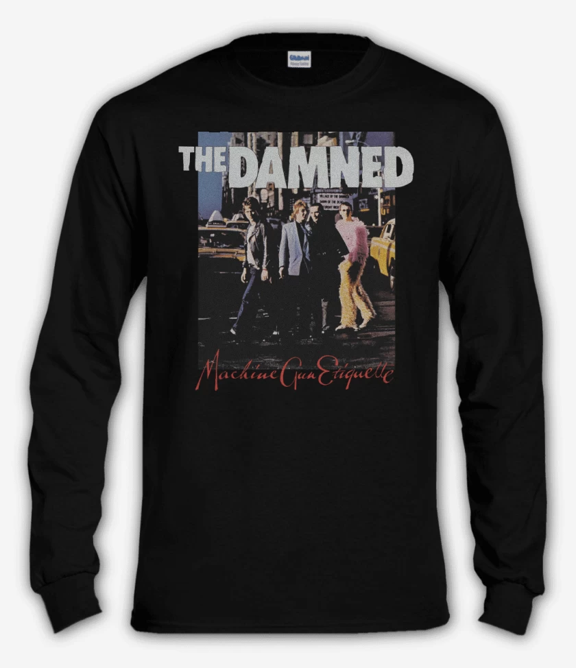 Polera manga larga Negro de The Damned Machine Gun Etiquette