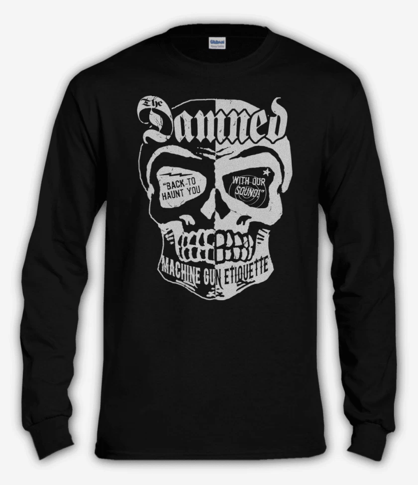 Polera manga larga Negro de The Damned Skull
