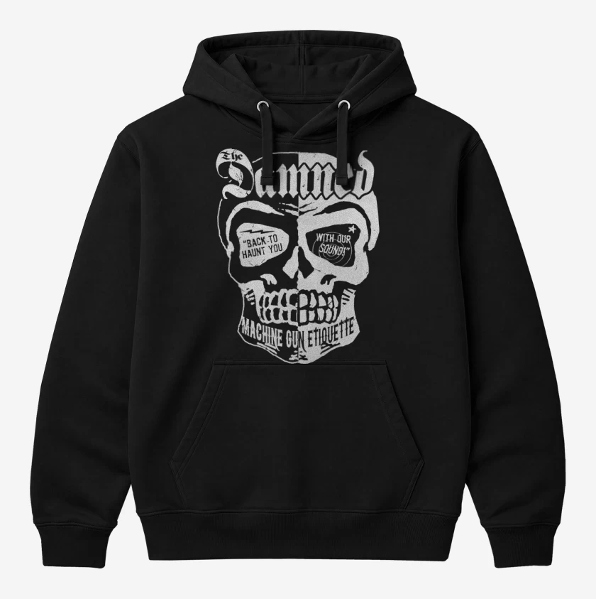 Polerón Canguro Negro de The Damned Skull