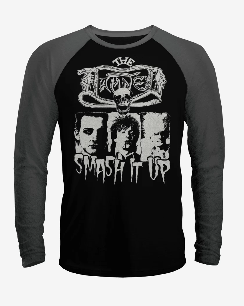 Polera Raglan The Damned Smash it Up