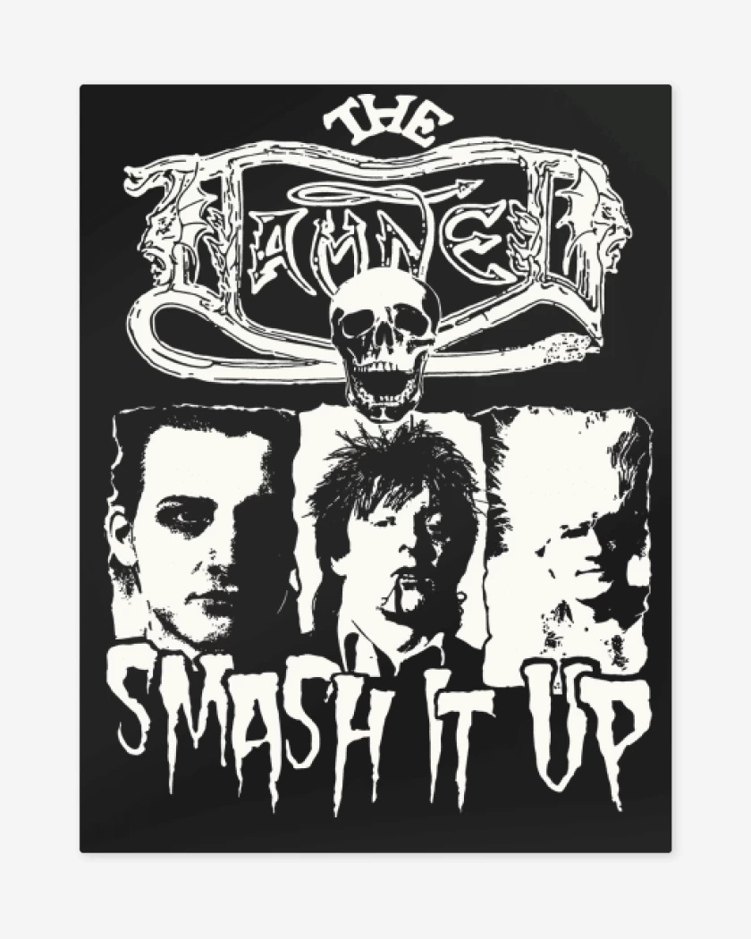 Print metalico The Damned Smash it Up