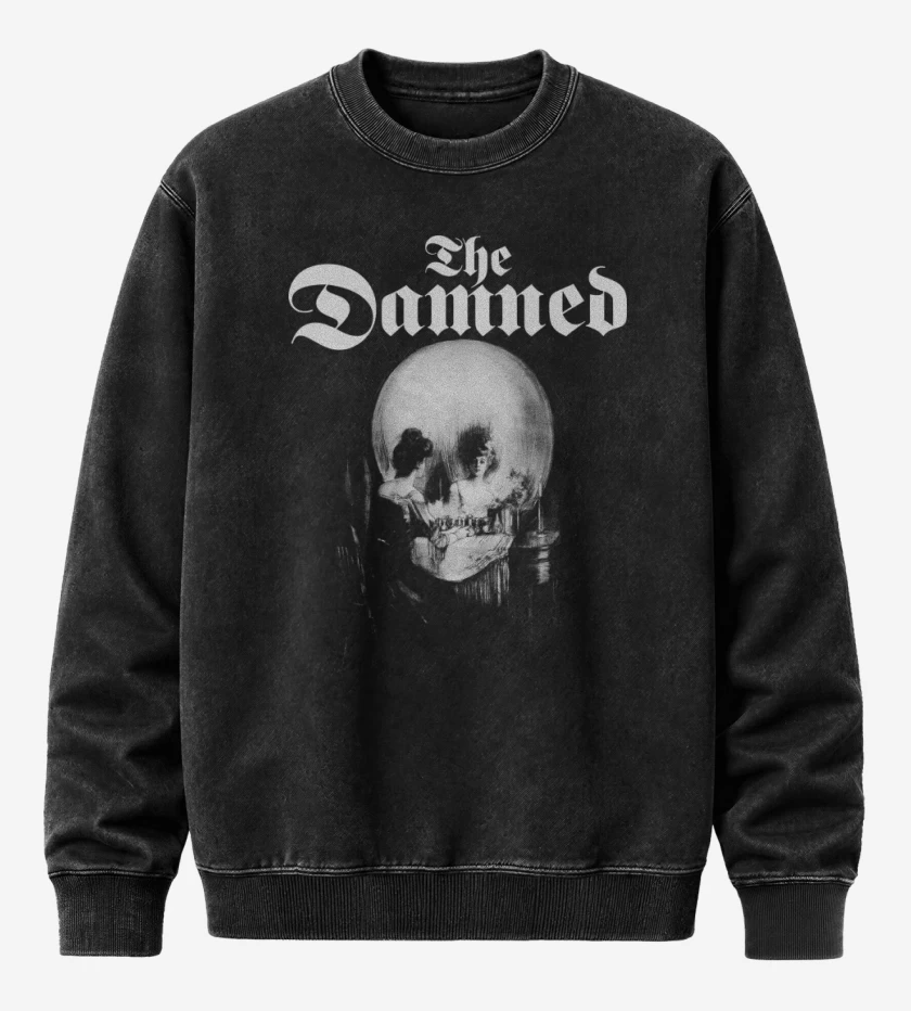 Poleron Polo Acid Wash Negro de The Damned Vanity