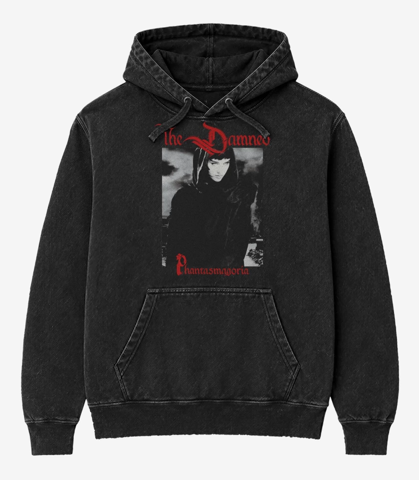 Poleron Canguro Acid Wash Negro de The Damned Phantasmagoria