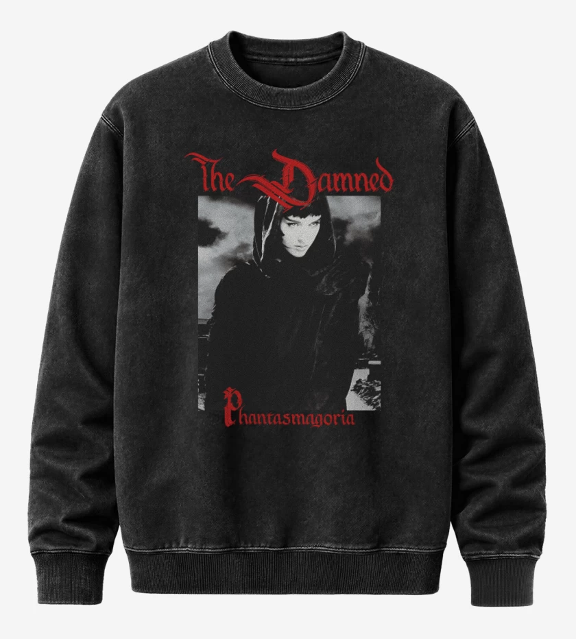 Poleron Polo Acid Wash Negro de The Damned Phantasmagoria