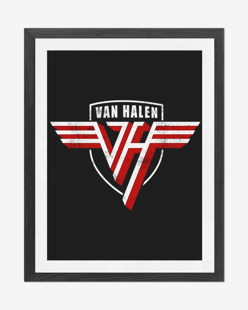 Cuadro decorativo Negro de Van Halen Logo
