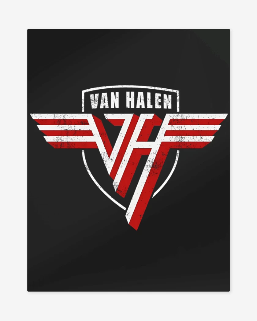 Print metalico Negro de Van Halen Logo