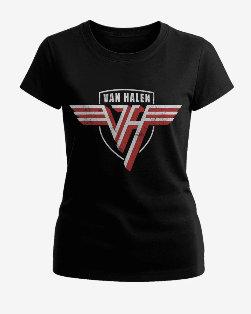 Polera de Mujer Negro de Van Halen Logo