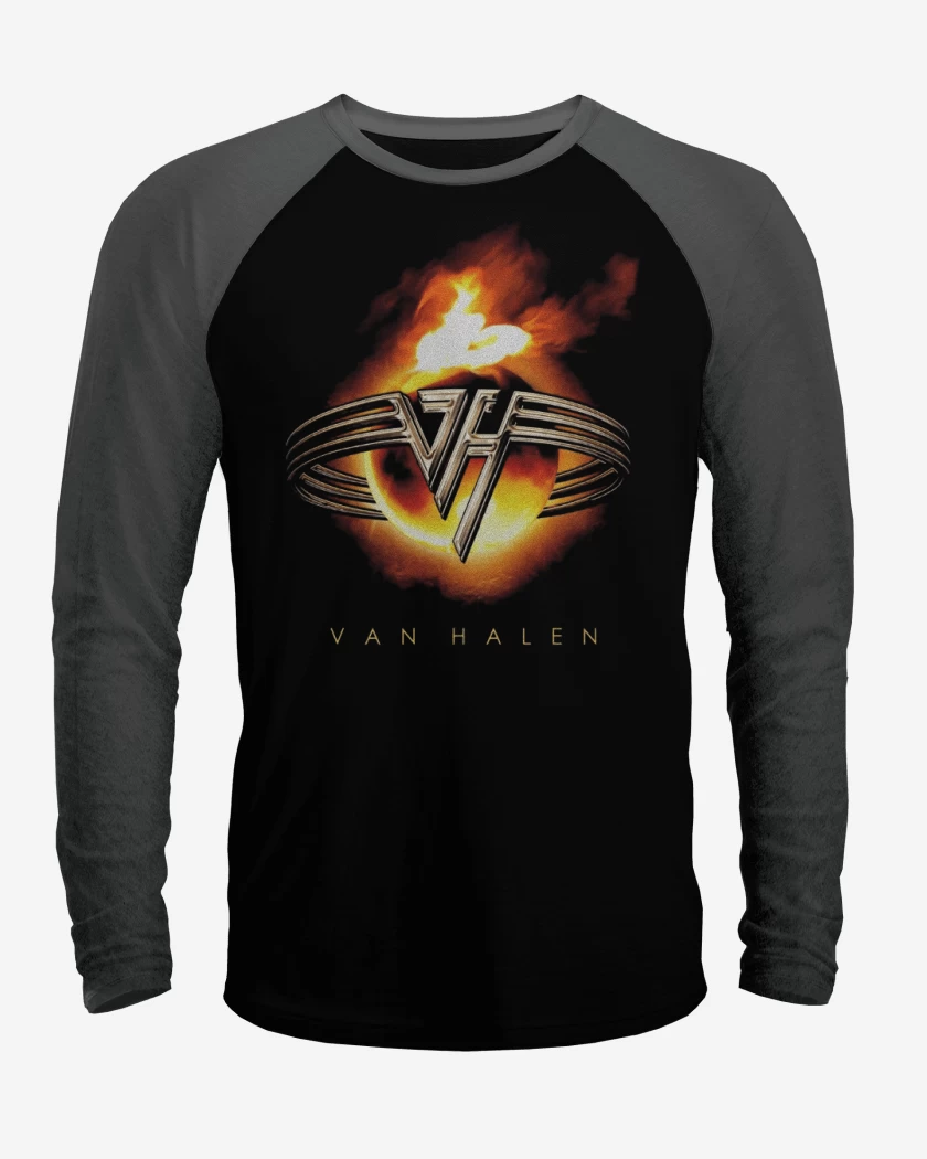 Polera Raglan Negro / Negro Heather de Van Halen
