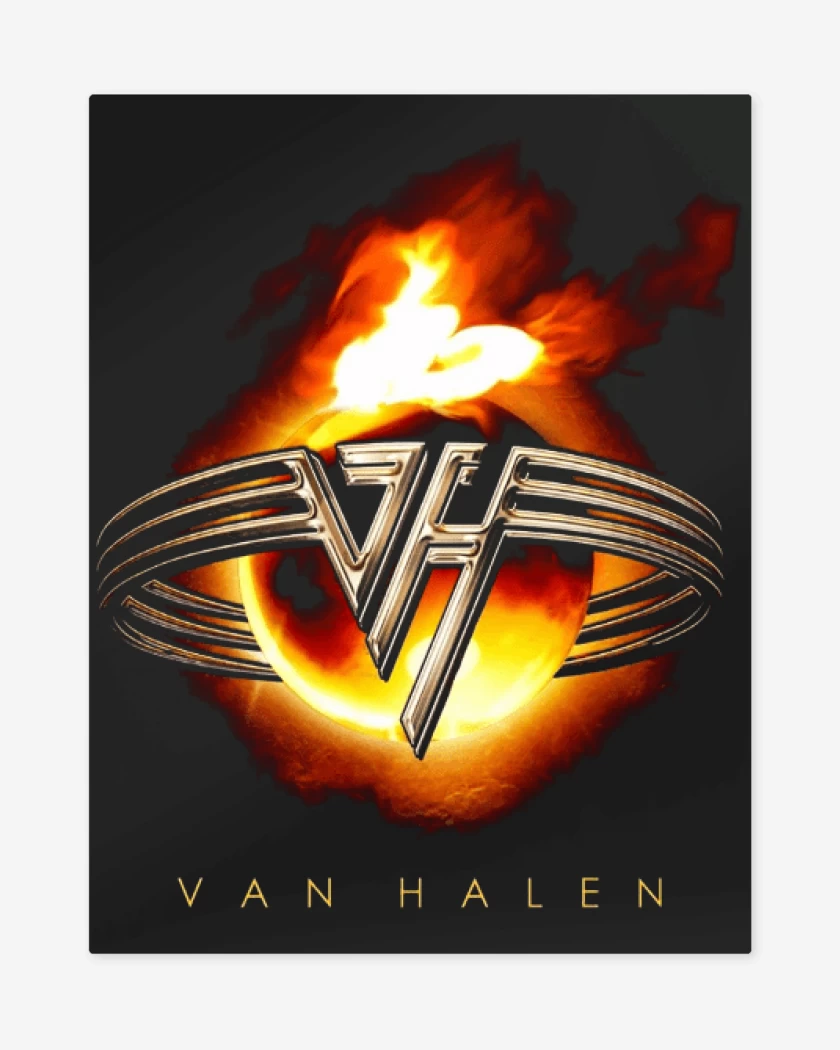 Print metalico Negro de Van Halen