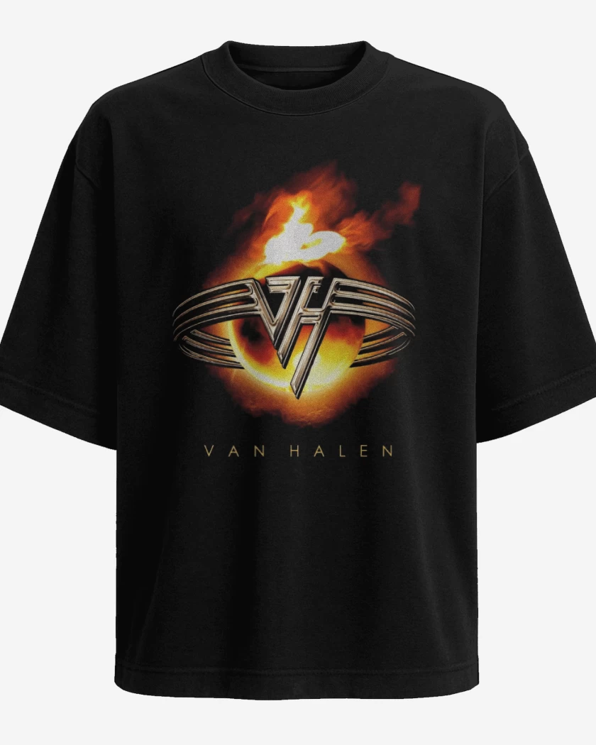 Polera Oversize Negro de Van Halen
