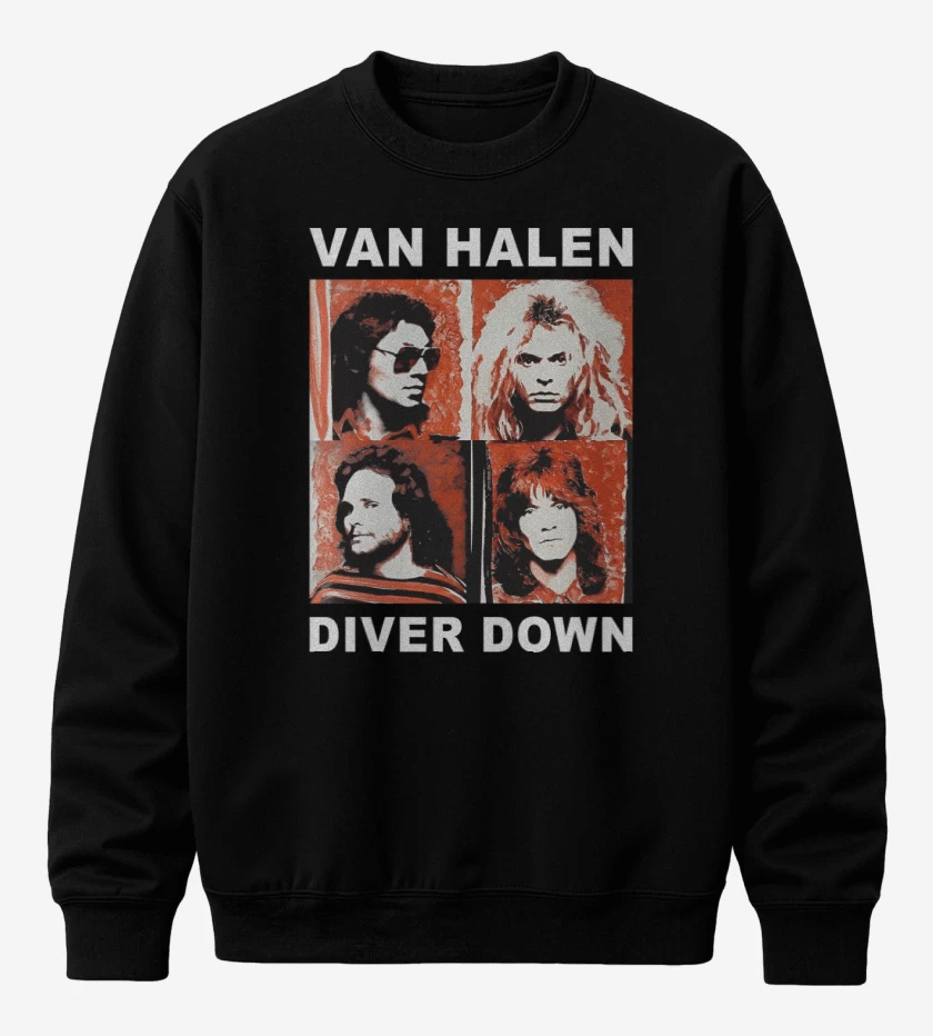 Poleron polo Negro de Van Halen Diver Down