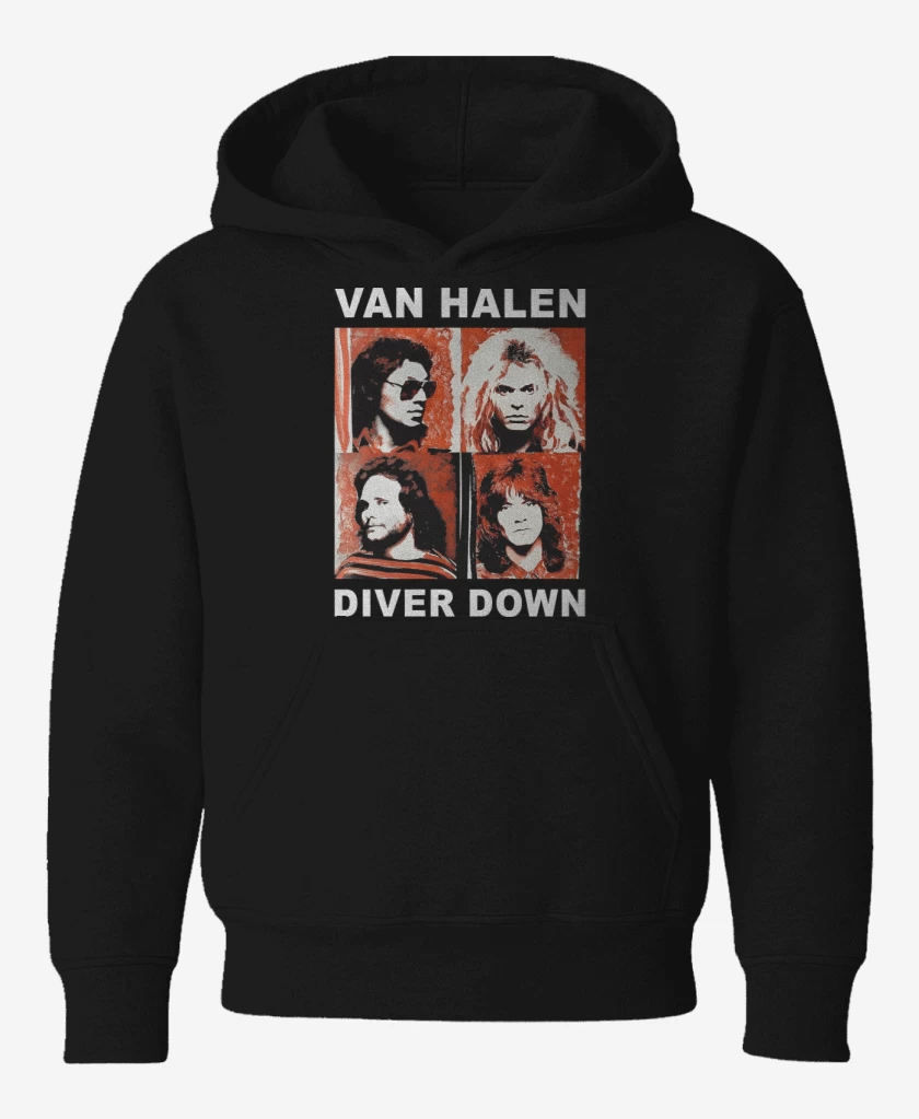 Poleron de niño Negro de Van Halen Diver Down