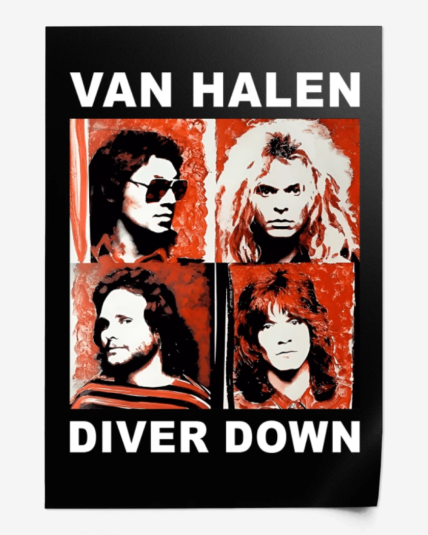 Print Van Halen Diver Down