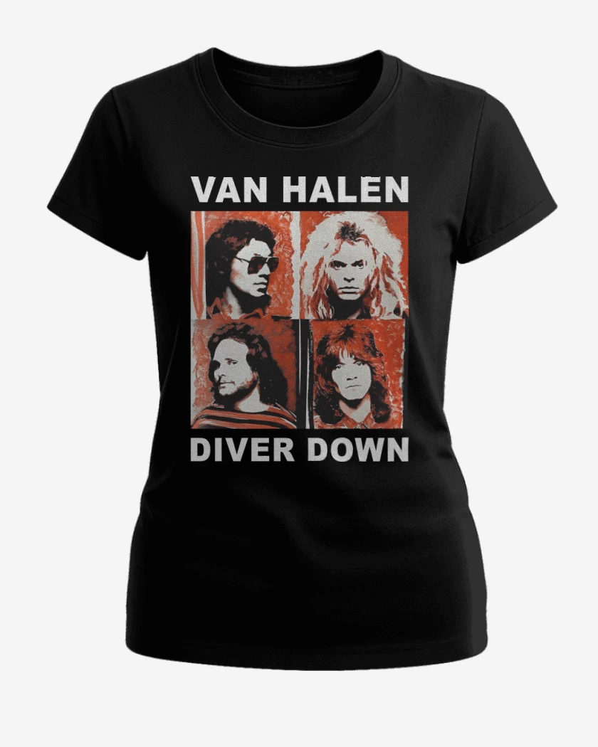 Polera de Mujer Negro de Van Halen Diver Down