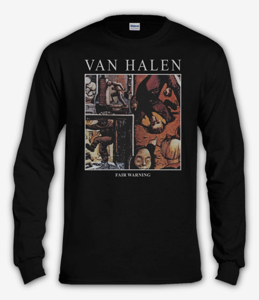 Polera manga larga Negro de Van Halen Fair Warning