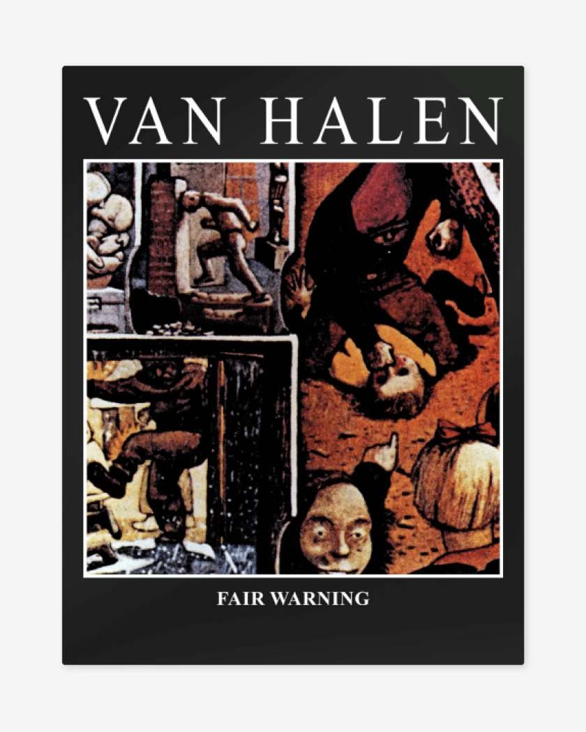 Print metalico Negro de Van Halen Fair Warning