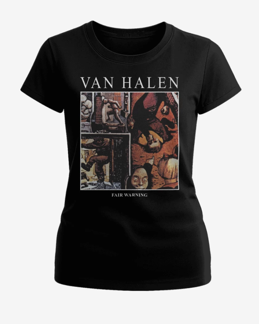 Polera de Mujer Negro de Van Halen Fair Warning