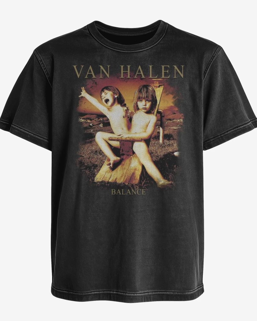 Polera desgastada Negro de Van Halen Balance