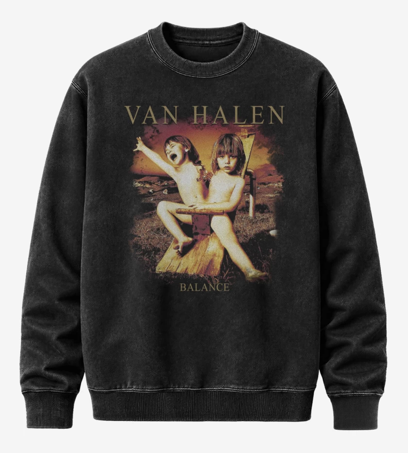 Poleron Polo Acid Wash Negro de Van Halen Balance