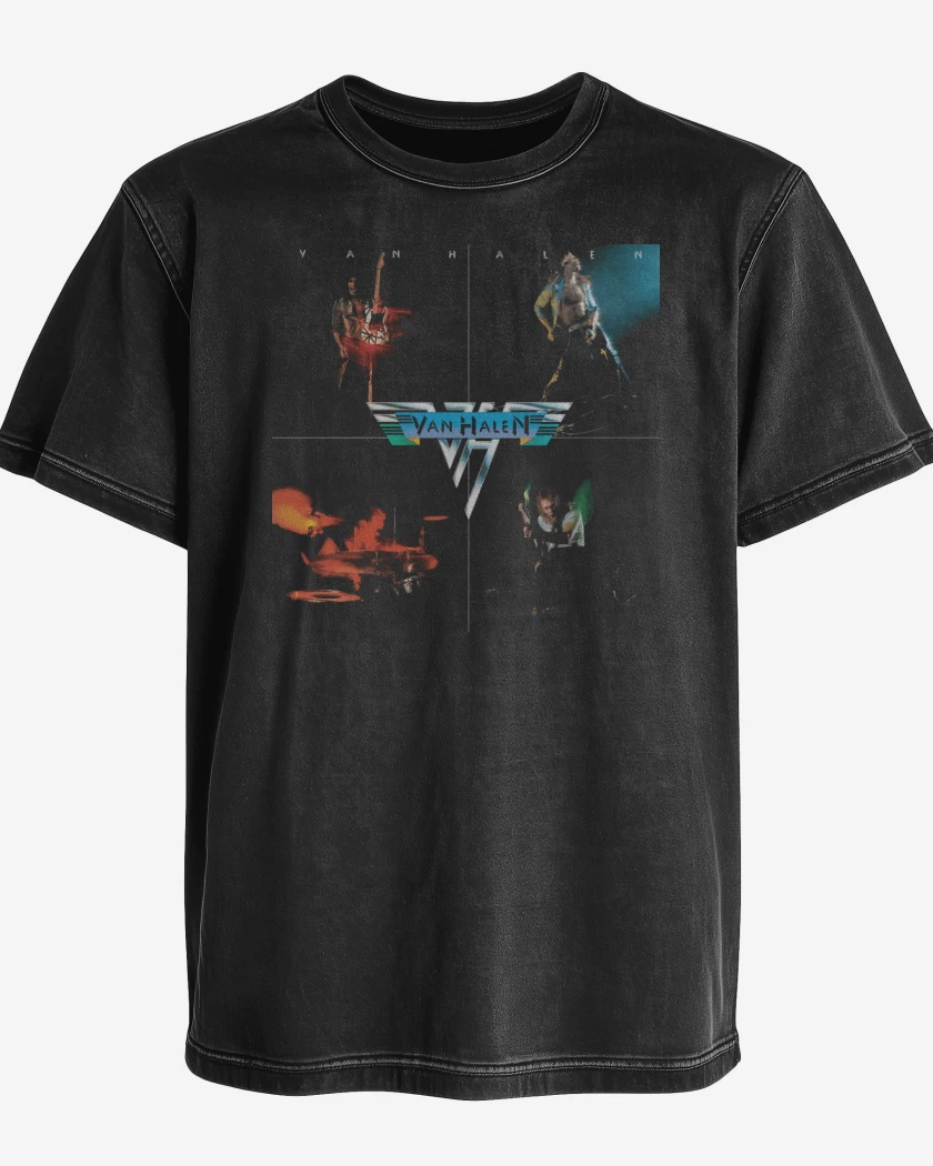 Polera desgastada Negro de Van Halen I
