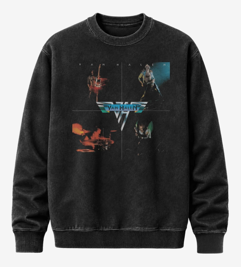 Poleron Polo Acid Wash Negro de Van Halen I