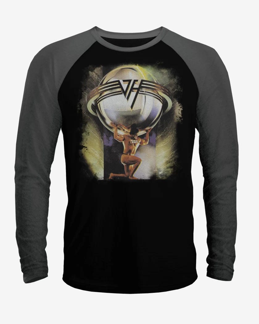Polera Raglan Negro / Negro Heather de Van Halen 5150