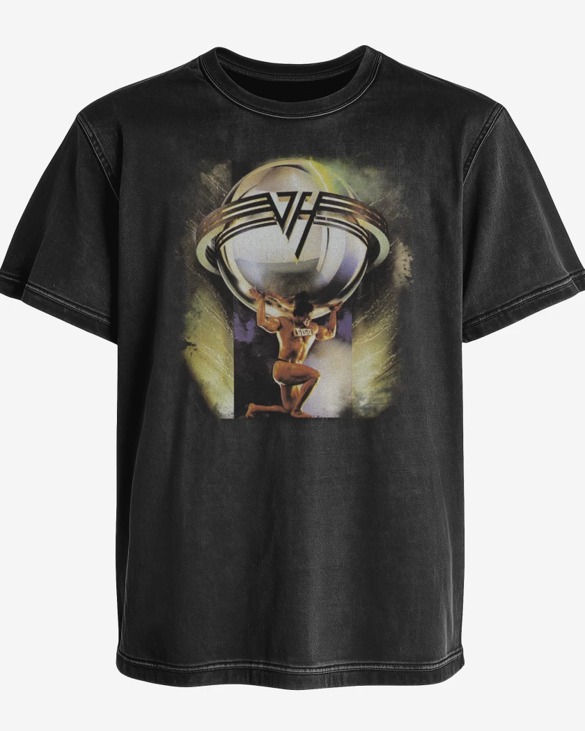 Polera desgastada Negro de Van Halen 5150