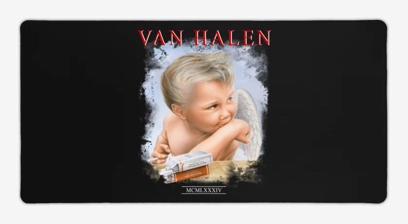 Mouse pad Gamer Negro de Van Halen 1984 N