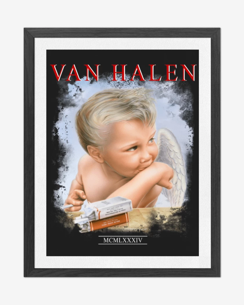Cuadro decorativo Negro de Van Halen 1984 N