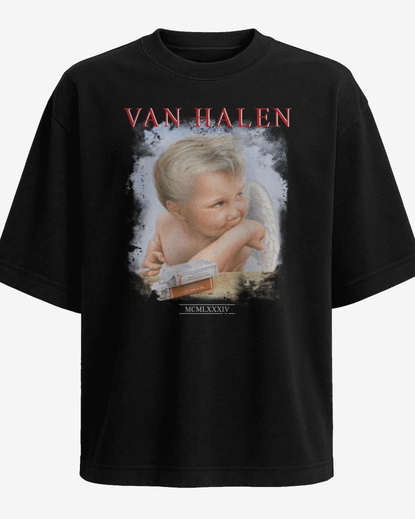 Polera Oversize Negro de Van Halen 1984 N