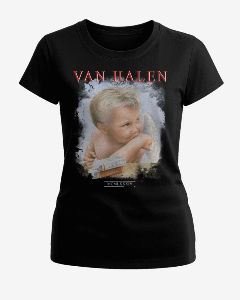 Polera de Mujer Negro de Van Halen 1984 N