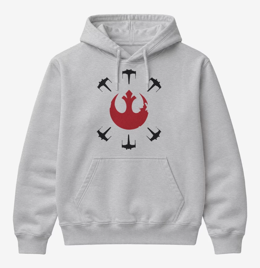 Poleron Canguro básico Gris Melange de The rebellion