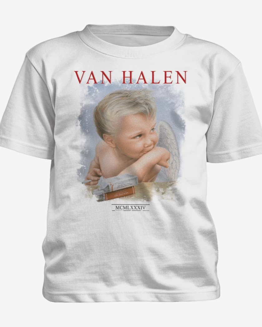 Polera de niño Blanco de Van Halen 1984 B