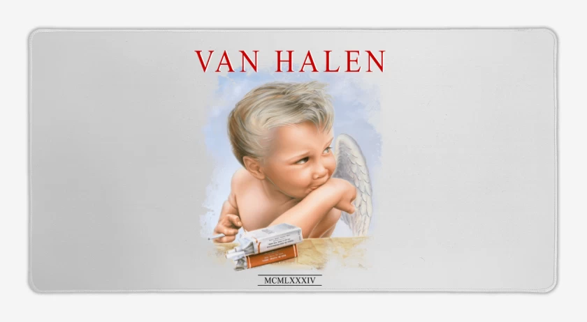 Mouse pad Gamer Blanco de Van Halen 1984 B