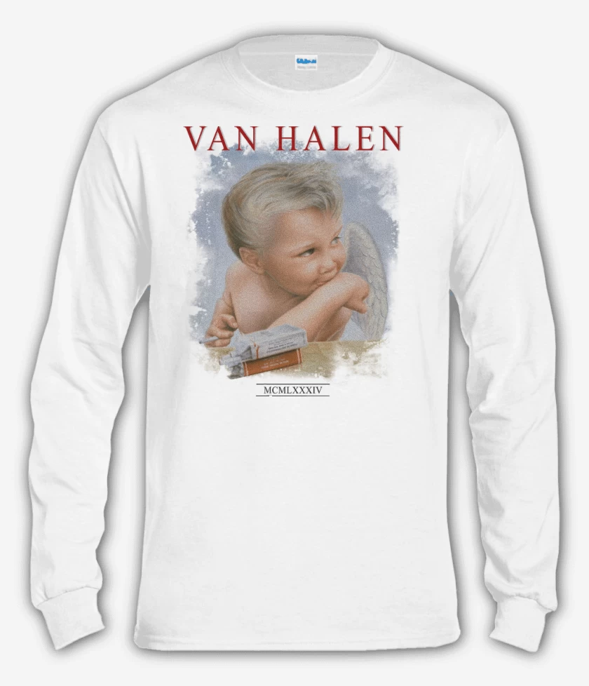 Polera manga larga Blanco de Van Halen 1984 B
