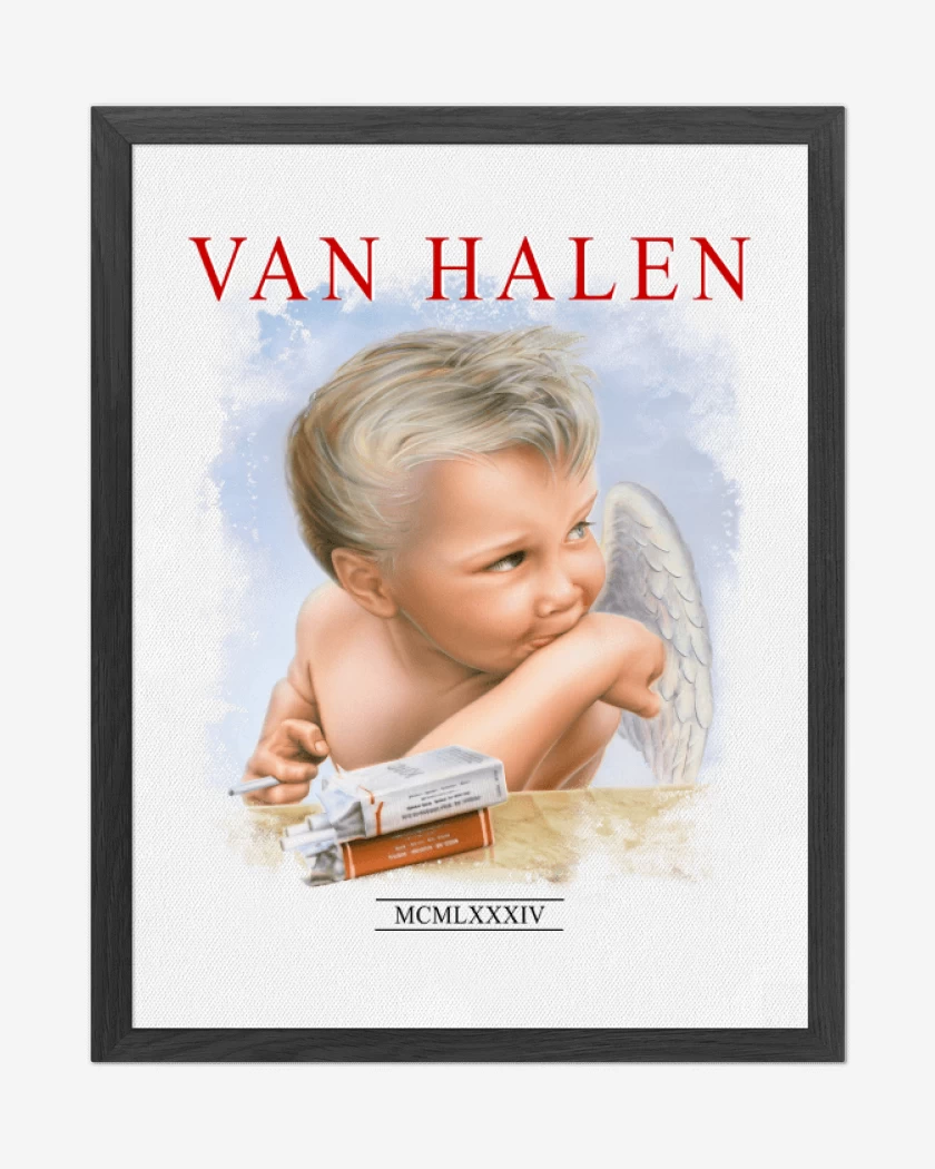 Cuadro decorativo Blanco de Van Halen 1984 B