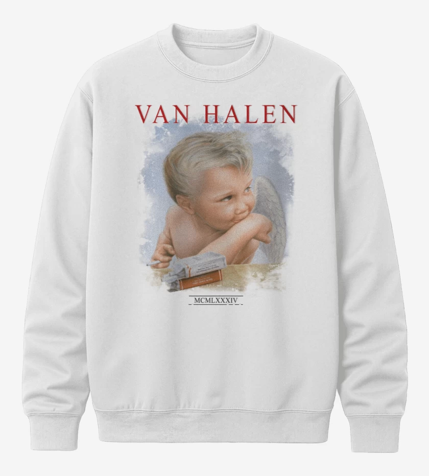 Poleron polo Blanco de Van Halen 1984 B