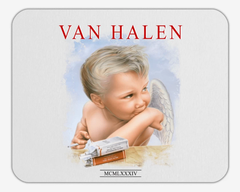 Mousepad Blanco de Van Halen 1984 B