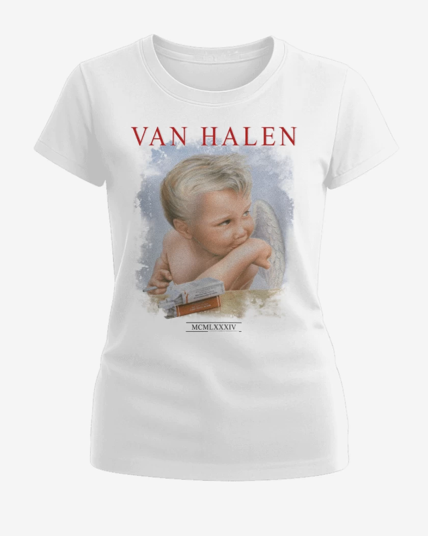 Polera de Mujer Blanco de Van Halen 1984 B