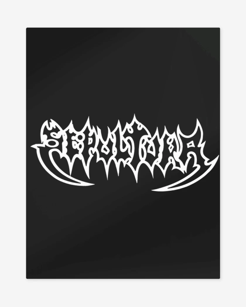 Print metalico Negro de Sepultura Logo