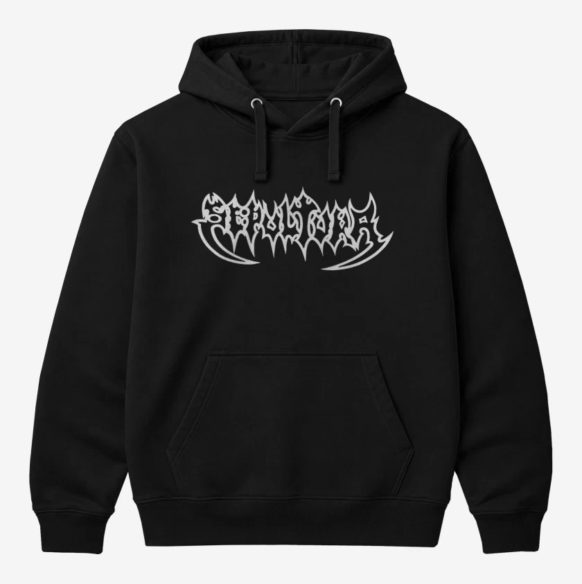Polerón Canguro Negro de Sepultura Logo