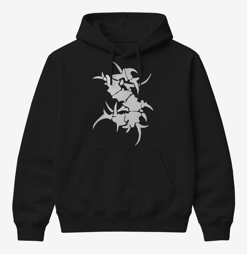 Poleron Canguro básico Negro de S de Sepultura