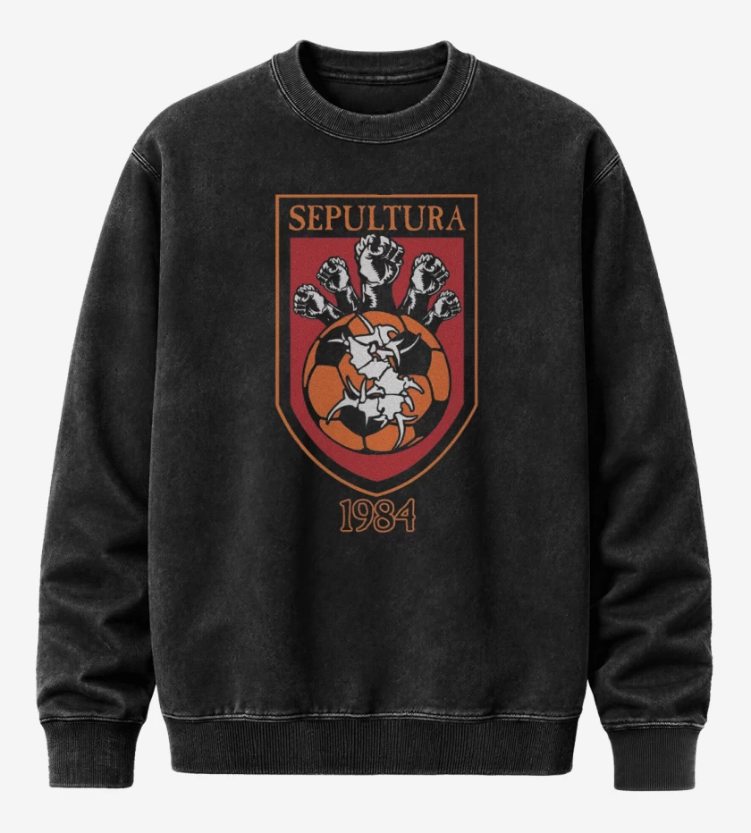 Poleron Polo Acid Wash Sepultura FC