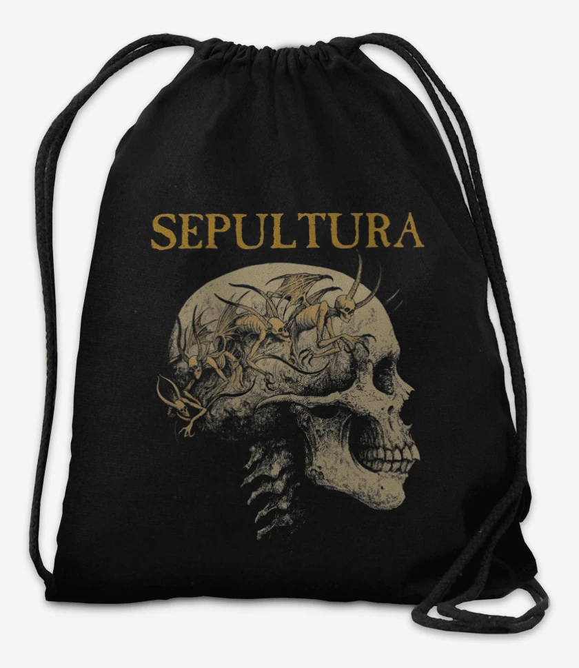 Mochila Negro de Sepultura Calavera
