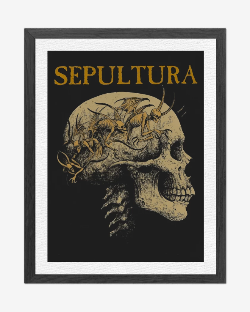 Cuadro decorativo Sepultura Calavera