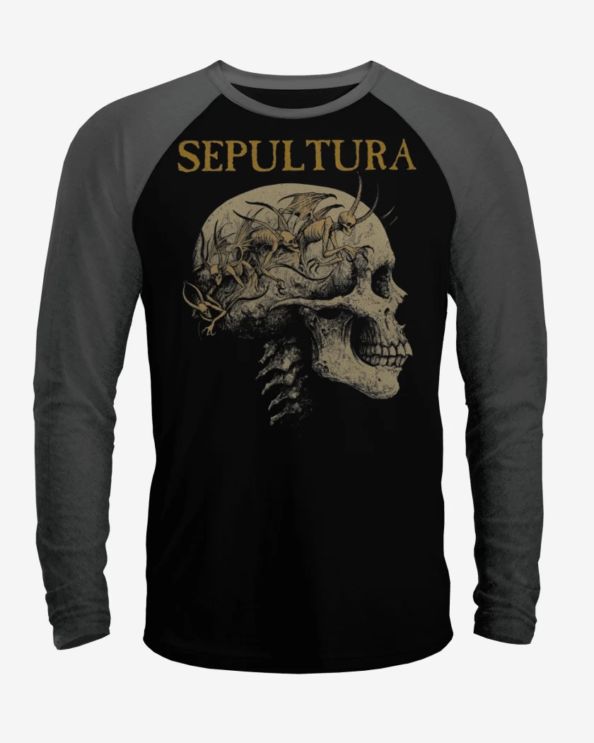 Polera Raglan Sepultura Calavera