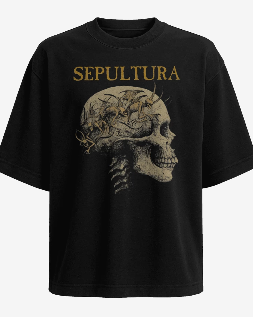 Polera Oversize Sepultura Calavera
